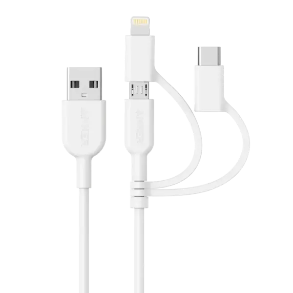 Anker A8436 321 USB-A to Lightning Cable (3 ft 3-in-1)