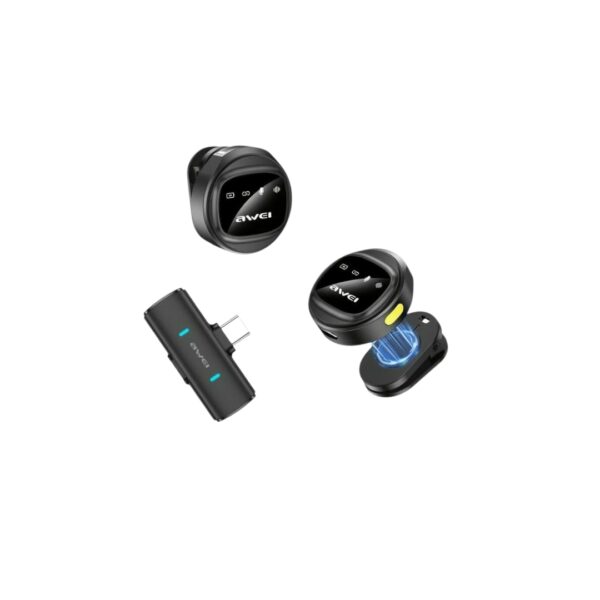 Awei MK3 Magnetic Lavalier Dual Wireless Microphone
