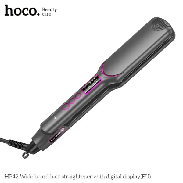 Hoco HP42 Wide Board Hair Straightener with Digital Display