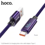 Hoco U125 Benefit USB-A to USB-C Cable With Display