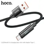 Hoco U125 Benefit USB-A to USB-C Cable With Display