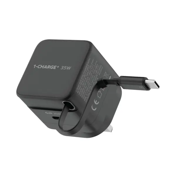 Momax UM72 1-Charge+ 1-Port GaN Charger With Built-In USB-C Cable 35W price in BD