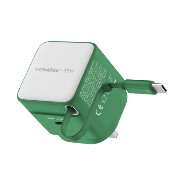Momax UM72 1-Charge+ 1-Port GaN Charger With Built-In USB-C Cable 35W price in BD