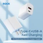 ROCK T43 Dual Port A+C PD20W Travel Charger