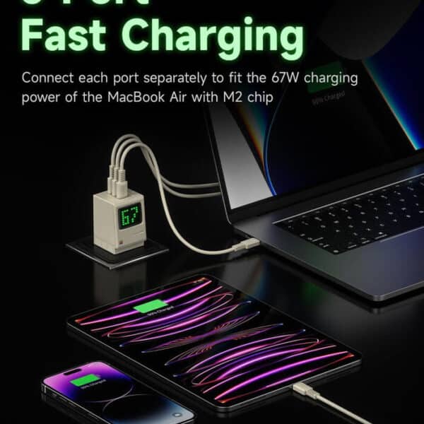 SHARGE Retro 67W GaN Charger 3 Ports USB