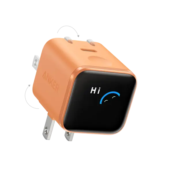 Anker A121D Nano Charger (45W, Smart Display, 180° Foldable)