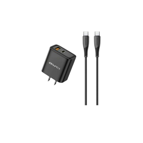 Awei PD81 Dual Port Fast Charger Set
