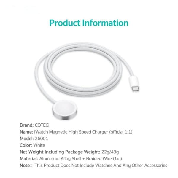 COTECi iWatch Magnetic High Speed Charger (26001)