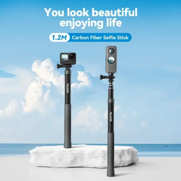 TELESIN 1.2m Carbon Fiber Selfie Stick (GP-MNP-002)