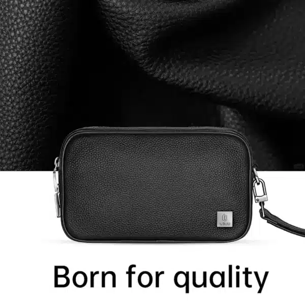 WiWU Master Genuine Leather Fingerprint Lock Pouch