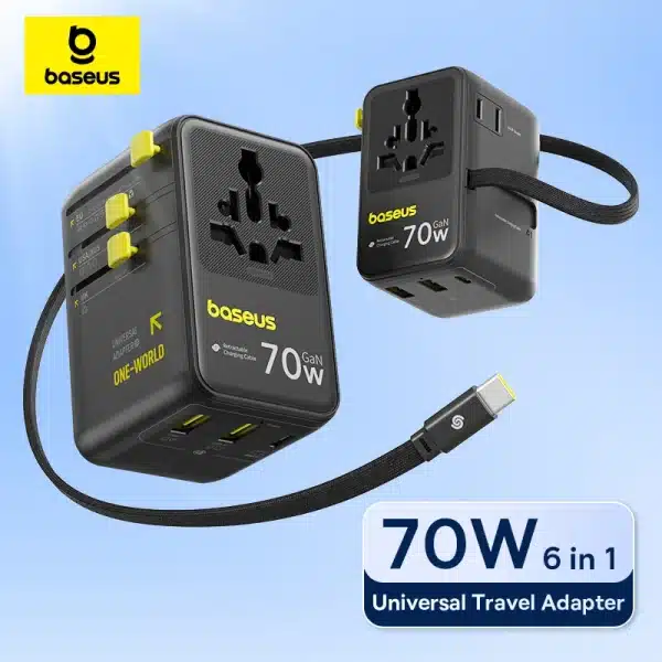 Baseus EnerCore CG11 Universal Travel Adapter 2AC+2U+2C 70W