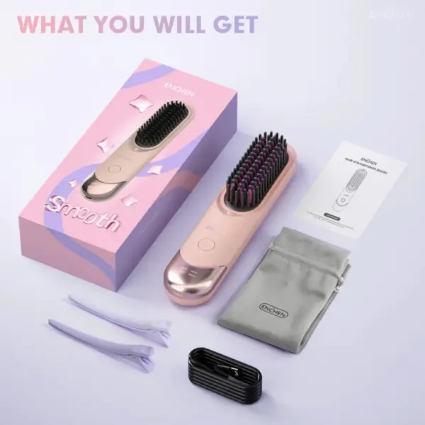 ENCHEN H100 Smooth Cordless Portable Hair Straightener Brush