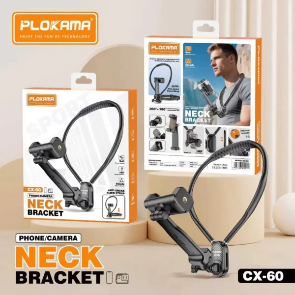 PLOKAMA CX-60 Neck Bracket for Sports Camera and Smartphone