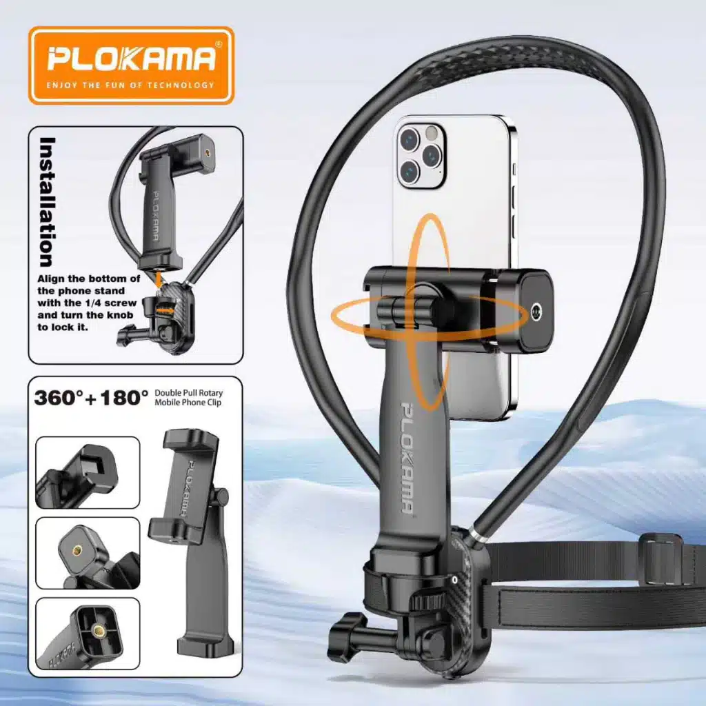PLOKAMA CX 60 Neck Bracket for Sports Camera and Smartphone 3