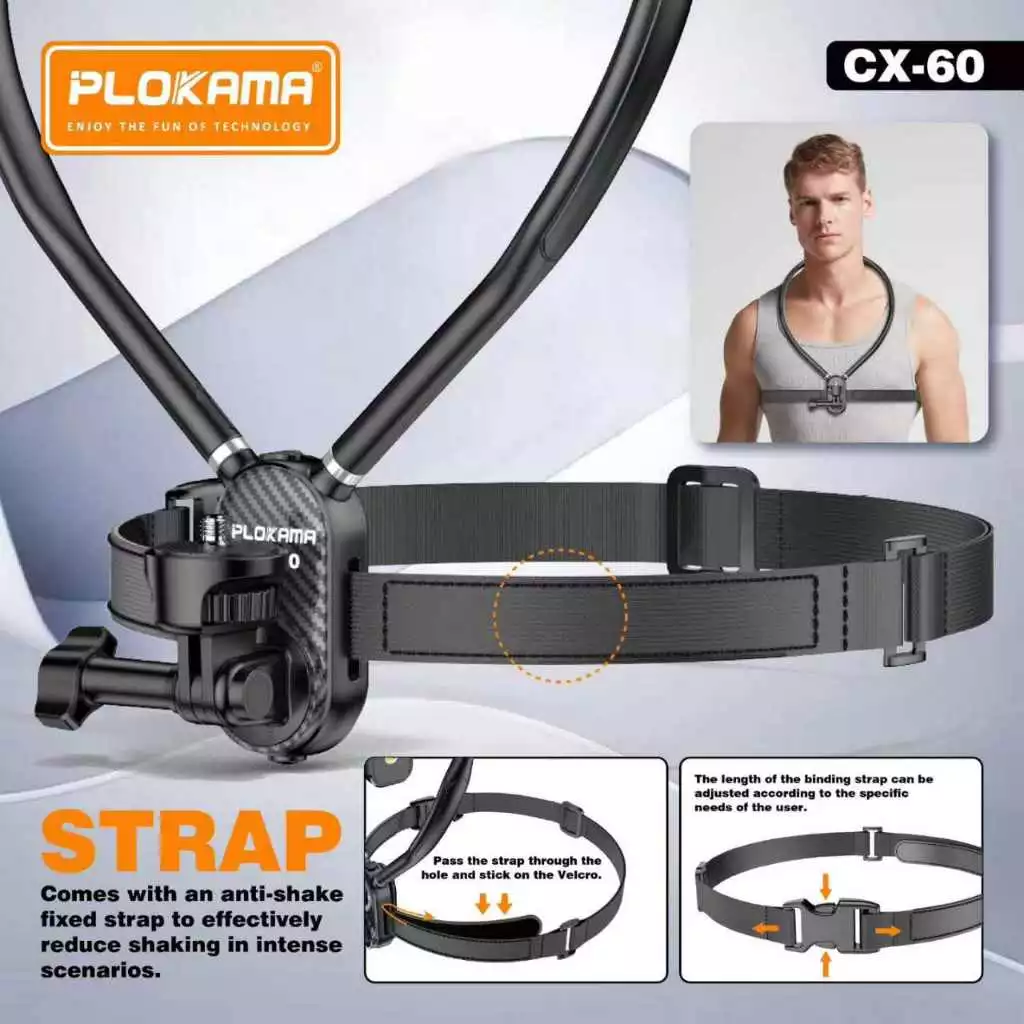 PLOKAMA CX 60 Neck Bracket for Sports Camera and Smartphone 5