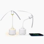 Tech Fly Fan 2 Pack with 5000mAh Power Bank & Built-in Table Lamp
