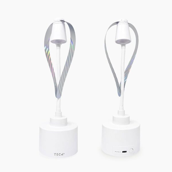 Tech Fly Fan 2 Pack with 5000mAh Power Bank & Built-in Table Lamp