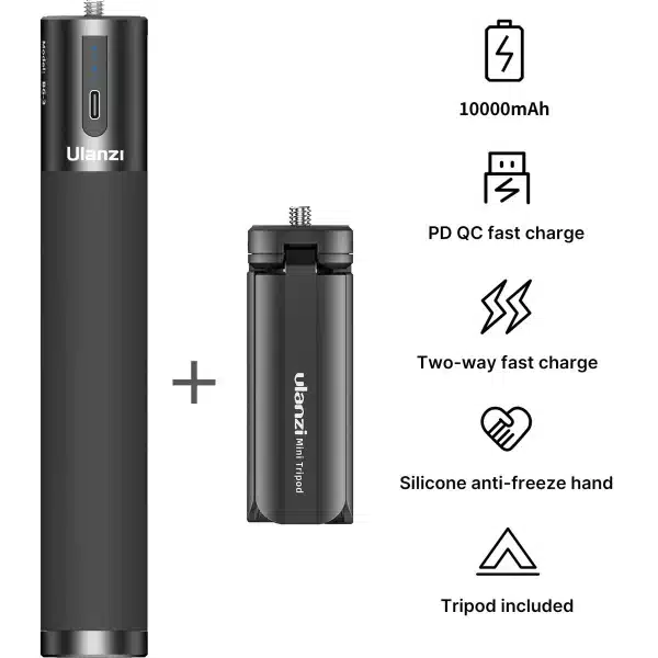 Ulanzi BG-3 10000mAH Capacity Powerbank Grip Mini Tripod Stand
