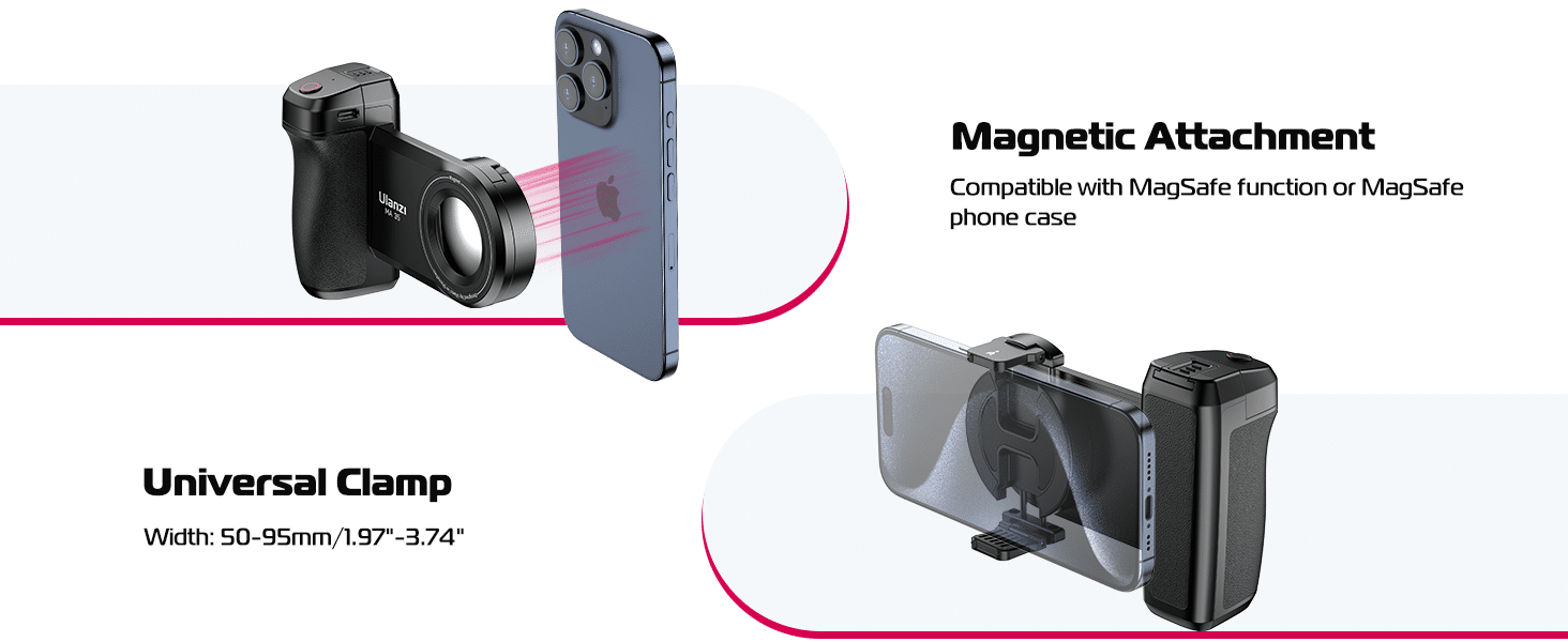 Ulanzi MA35 MagSafe Bluetooth Smartphone Camera Shutter and Grip 2