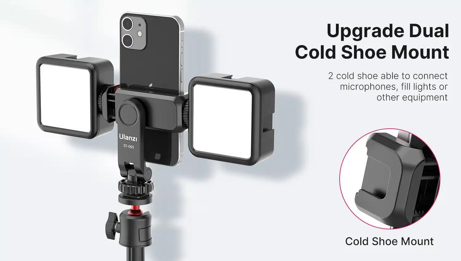Ulanzi ST 06S Multifunction Cold Shoe Smartphone Holder 5