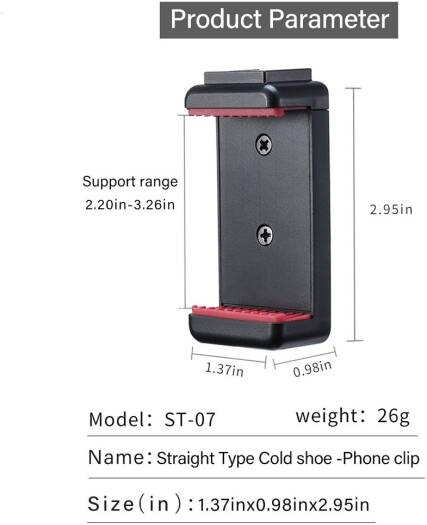 Ulanzi ST 07 Phone Clip with Cold Shoe Mount 1