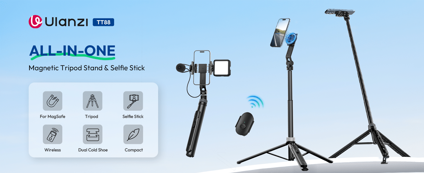 Ulanzi TT88 4 in 1 Mode MagSafe Overhead Selfie Stick 1