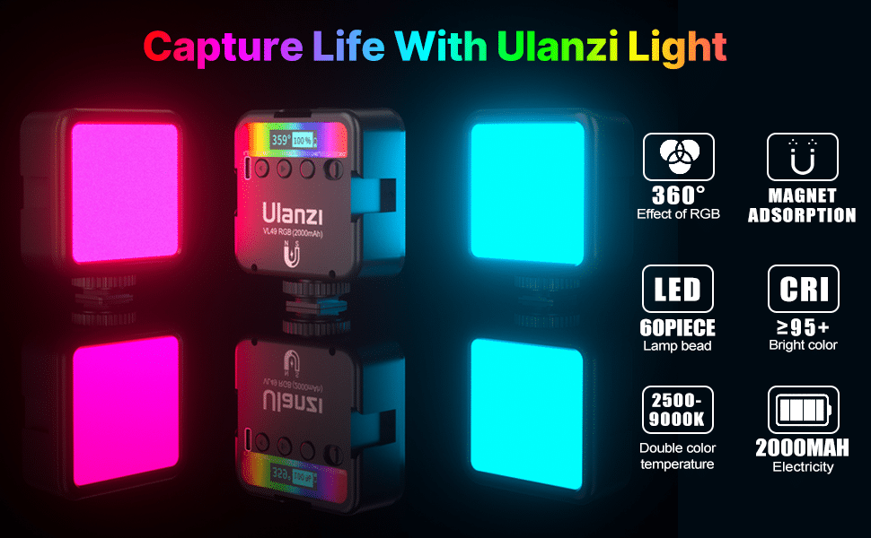 Ulanzi VL49 RGB Mini Rechargeable Light 1