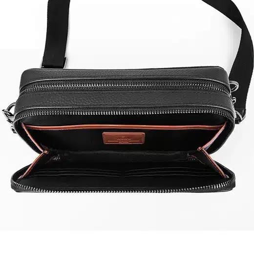 WiWU Master Genuine Leather Fingerprint Lock Crossbody Bag