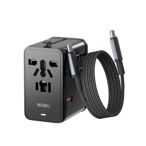 WiWU Wi-UA014 45W Universal Plug Adapter Cable Combo