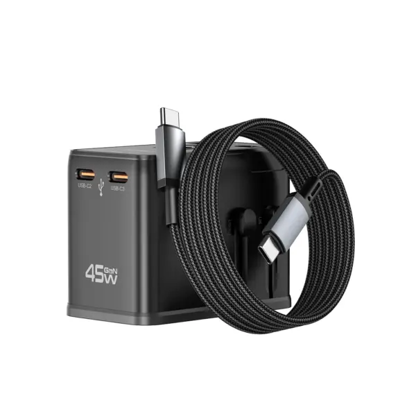 WiWU Wi-UA014 45W Universal Plug Adapter Cable Combo