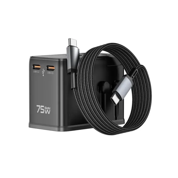 WiWU Wi-UA015 75W Universal Plug Adapter Cable Combo