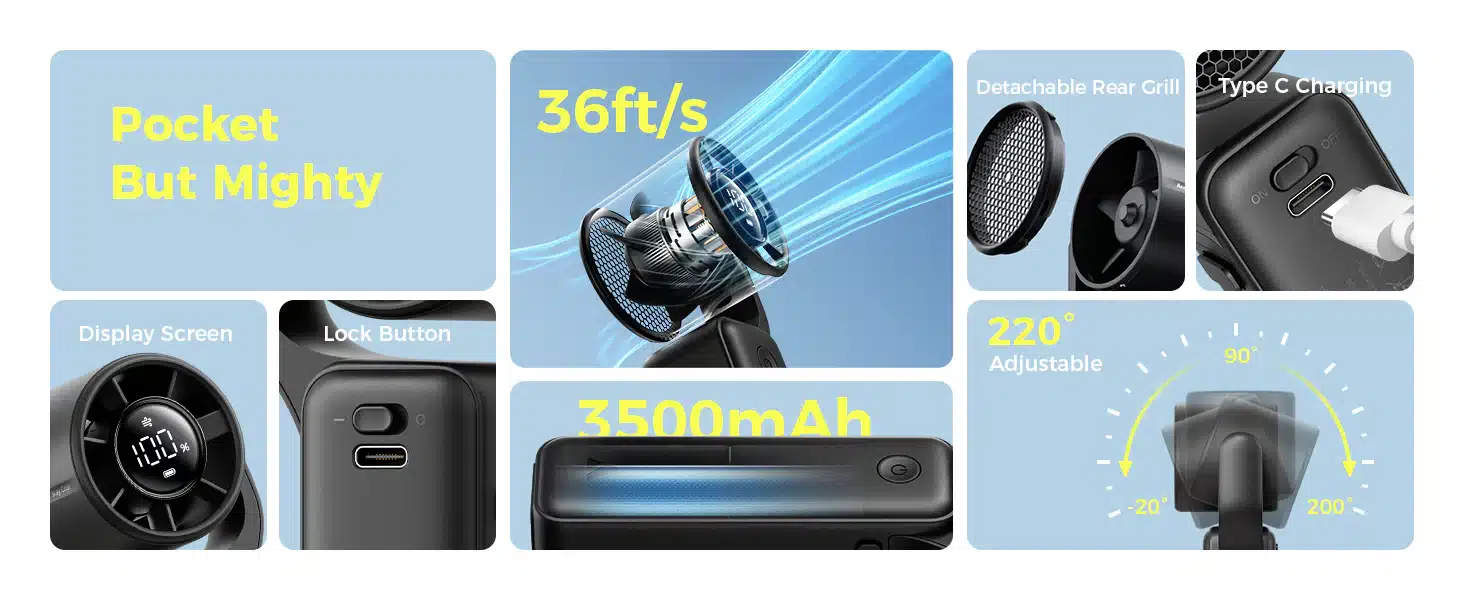 Aecooly PF04 Portable Handheld Fan Air Gimbal 2