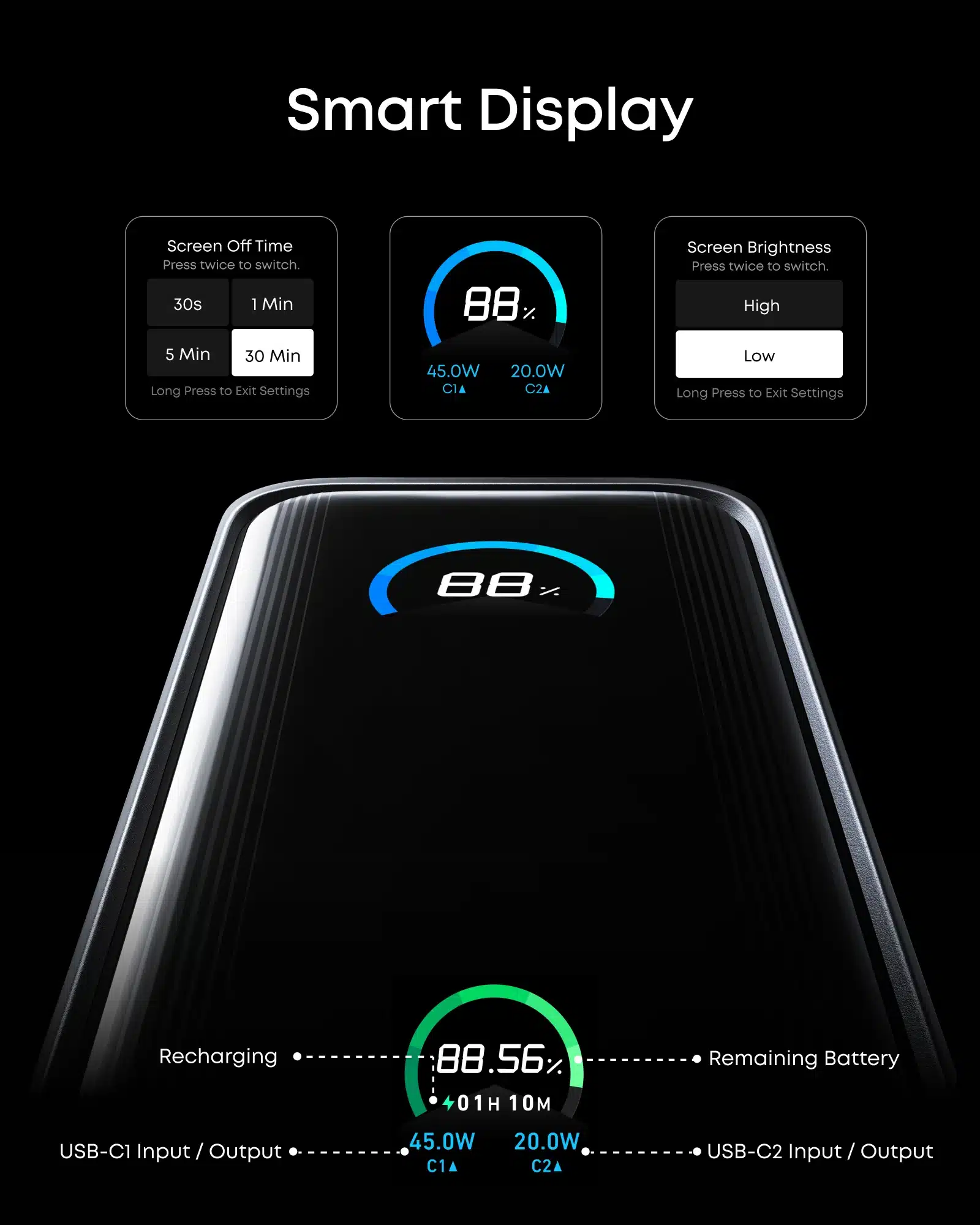 Anker A1339 Prime Power Bank 9.6K 65W Fusion 1