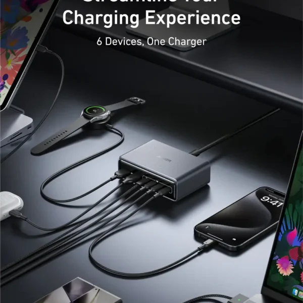 Anker A2683 Prime Charger (200W, 6 Ports, GaN)