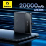 Baseus Blade H1 Lite 100W 20000mAh Power Bank Specifications: Brand Baseus Model PPBLD100HD Battery Capacity 20000mAh (74Wh, 5000mAh*4 cells) Input USB-C1/USB-C2: 5V/3A, 9V/3A, 12V/3A, 15V/3A, 20V/3A Output USB-C1/USB-C2 Output: 5V/3A, 9V/3A, 12V/3A, 15V/3A, 20V/5A USB-A1/USB-A2 Output: 4.5V/5A (SCP), 5V/4.5A (SCP), 5V/3A, 9V/3A, 12V/2.5A USB-C1+USB-C2 Output: 65W+30W USB-C1+USB-A2 Output or USB-C2+USB-A1 Output: 65W+30W USB-C1+ (USB-C2+USB-A2) Output or USB-C2+ (USB-C1+USB-A1) Output: 65W+15W USB-C1+USB-A1 Output or USB-C2+USB-A2 Output: 5V/3A USB-A1+USB-A2 Output: 30W+30W USB-C1+USB-C2+USB-A1+USB-A2 Output: 5V/6A Total Output: 5V/6A Dimensions 134 x 134 x 20.85 mm Weight Approximately 445g Features: 1. Ultra Slim & Lightweight Design: Compact with a 0.7-inch thickness and 1.08lbs weight for easy portability. 2. Smart LED Display: Offers precise charging status, including remaining battery, power output, and charging time. 3. High-Speed Charging: 100W fast charging capability, ideal for laptops and other high-power devices. 4. Multiple Device Connectivity: Features 4 ports (USB-C x2, USB-A x2) for simultaneous multi-device charging. 5. Universal Compatibility: Compatible with a wide range of devices, including phones, laptops, tablets, gaming consoles, and AirPods. 6. Safety Protection: Integrated with over-voltage, over-charge, over-heat, over-current, short-circuit, and electromagnetic field protections.