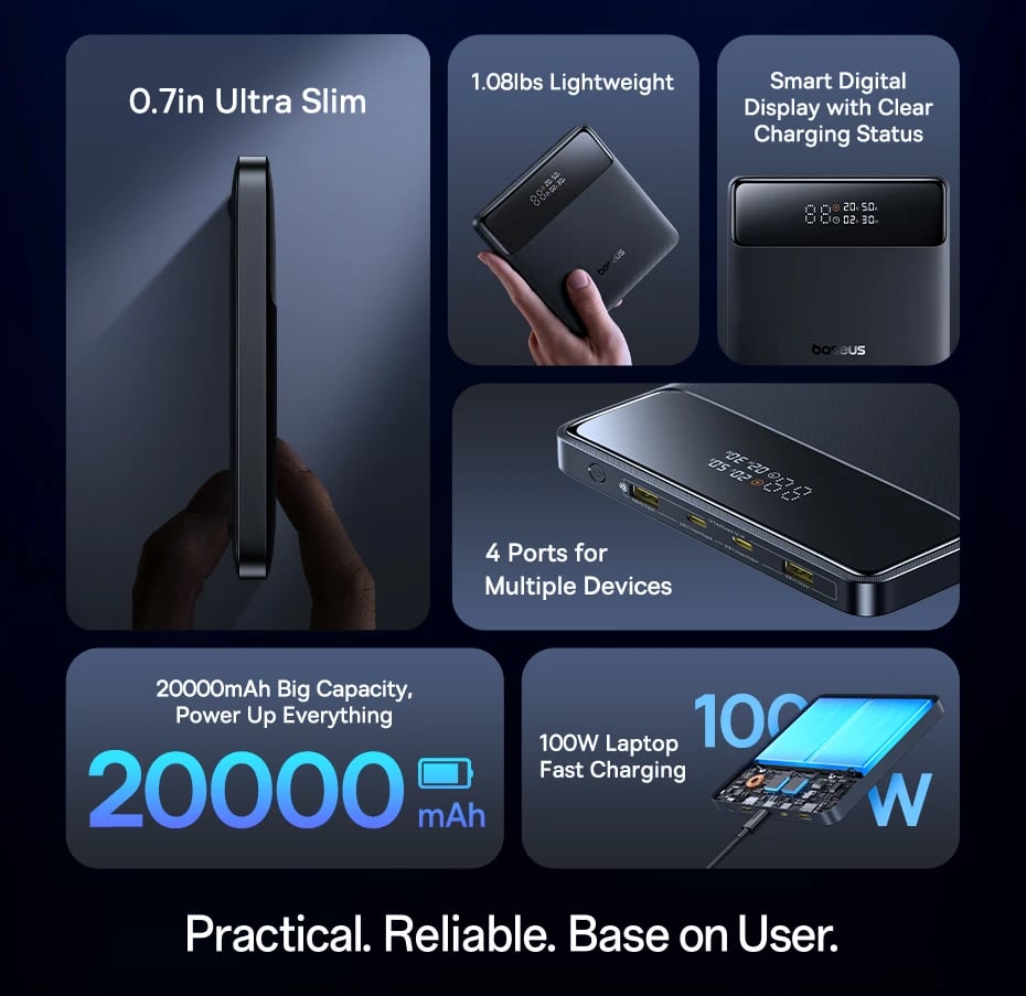 Baseus Blade H1 Lite 100W 20000mAh Power Bank 2