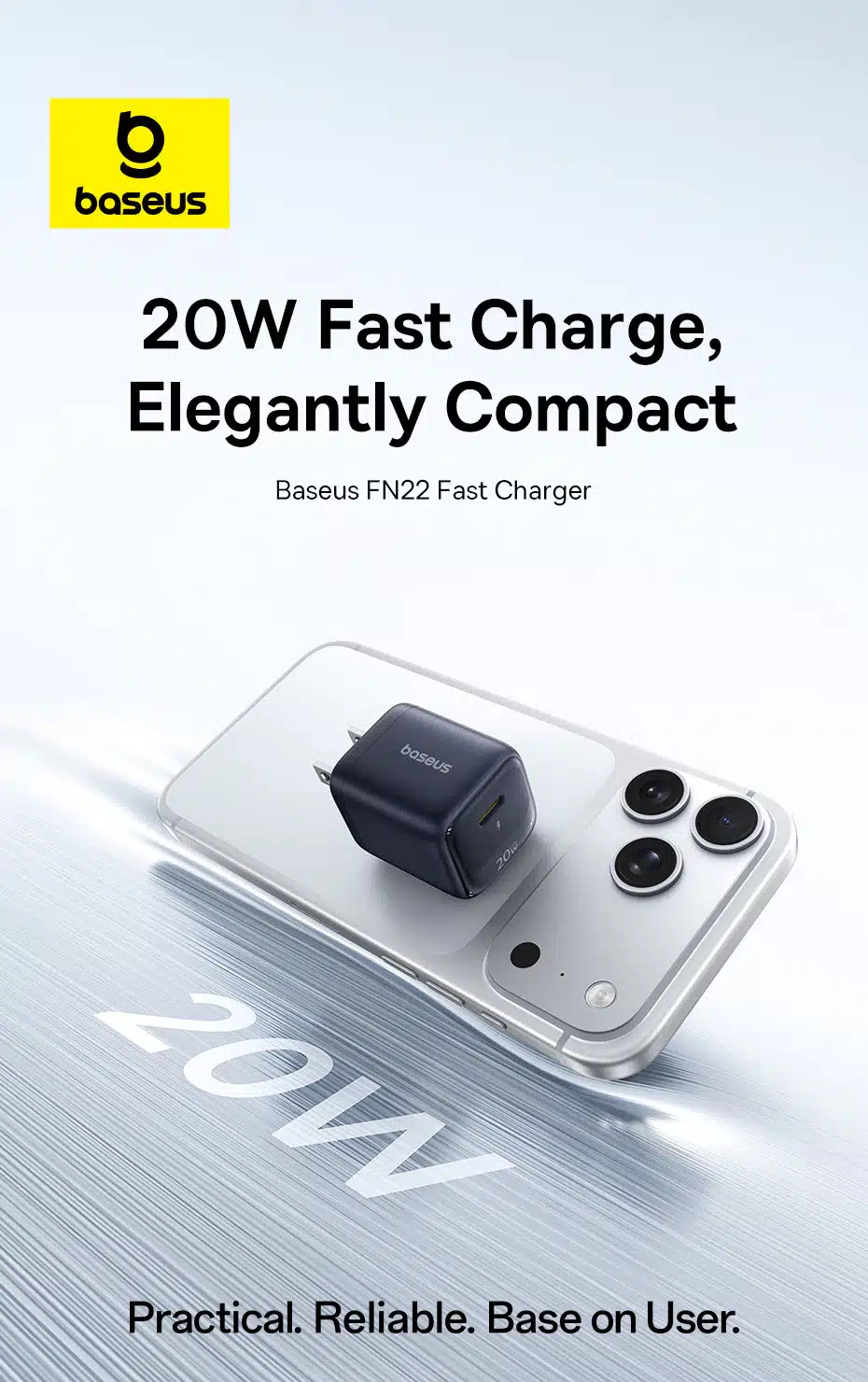 Baseus EnerFill FN22 20W Adapter with USB C to Lightning Cable 4