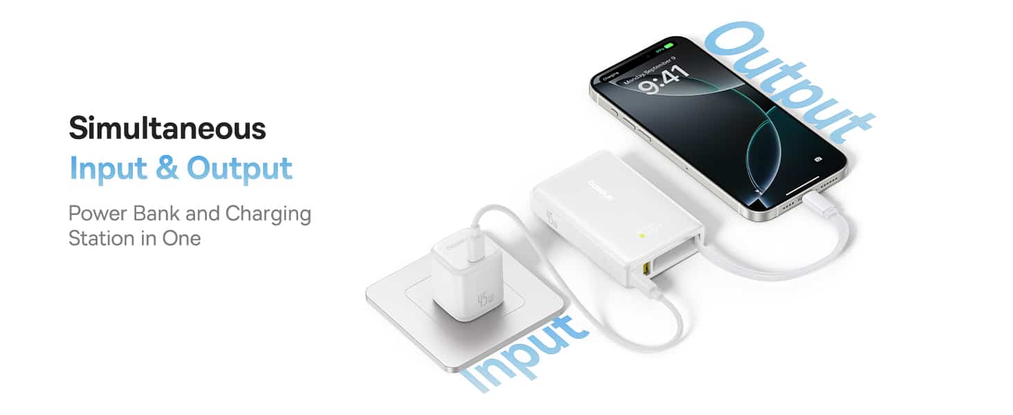 Baseus Picogo 10000mAh 45W Power Bank With Built in Cable PPPG 1W45C 3