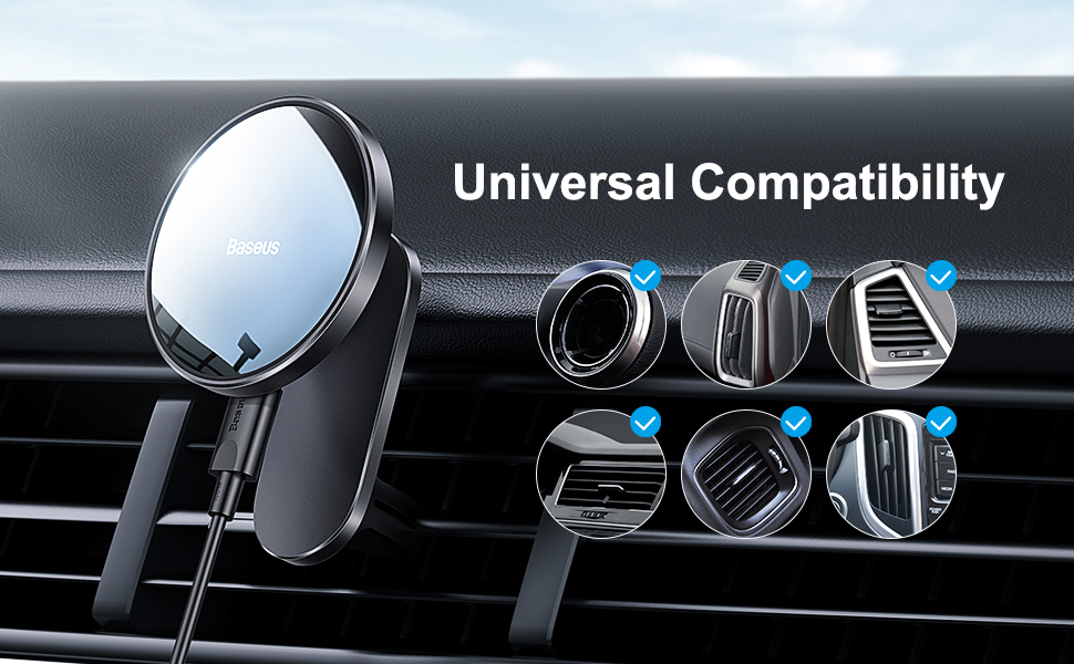 Baseus WXJN 01 Big Energy Car Mount Wireless Charger For Dashboards and Air Outlets 1
