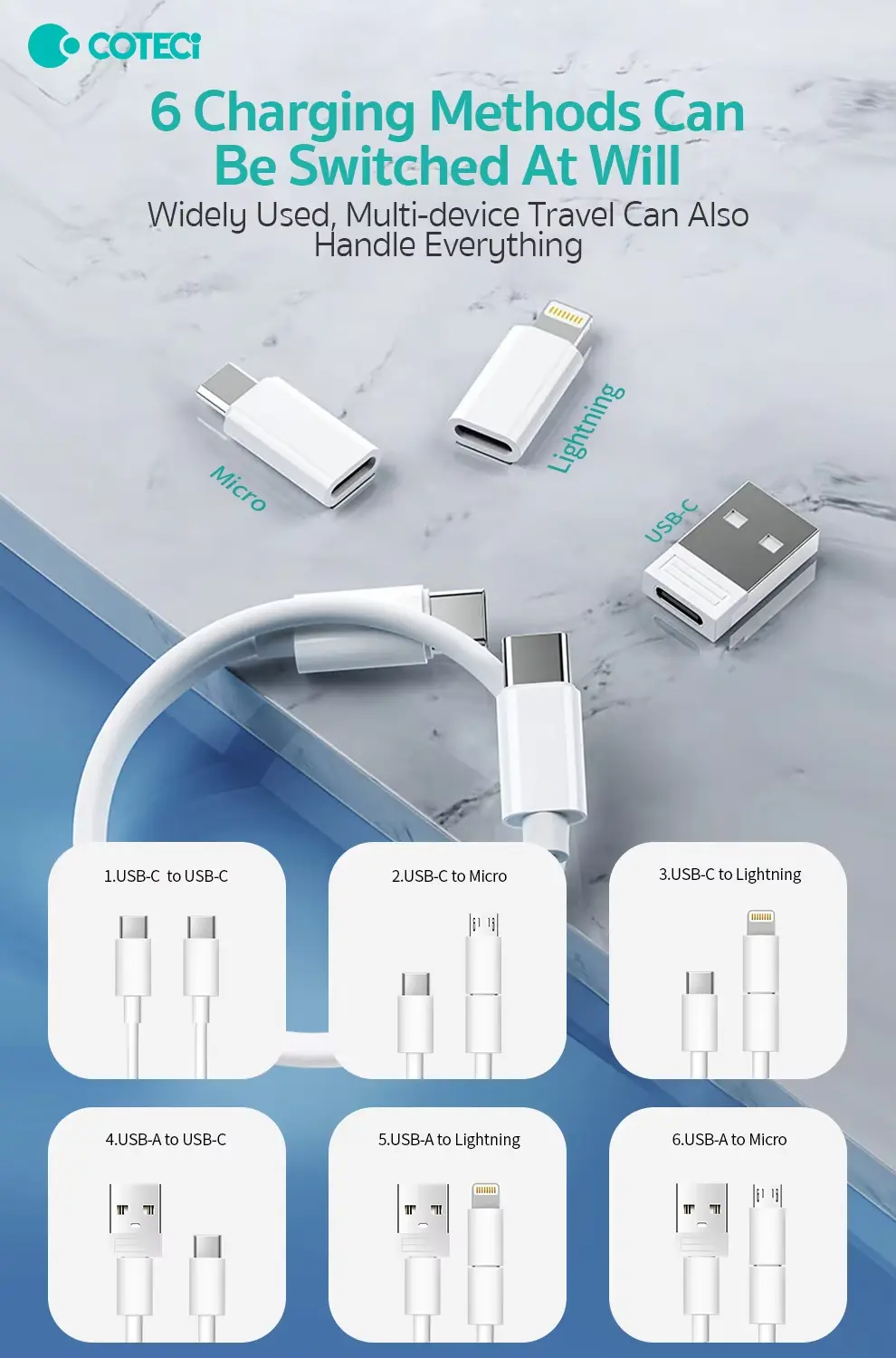 COTECi 87702 8 in 1 Data Cable Storage Box Travel Edition 4