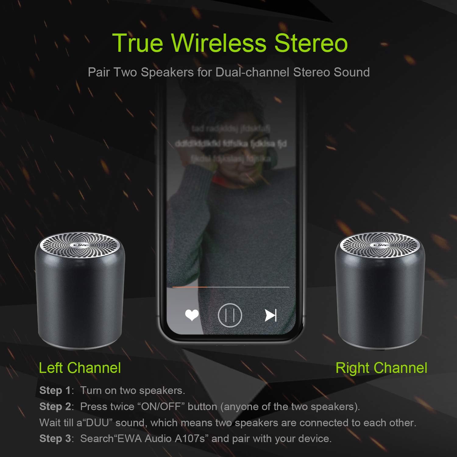 EWA A107 Portable Mini Waterproof Bluetooth Speaker 1
