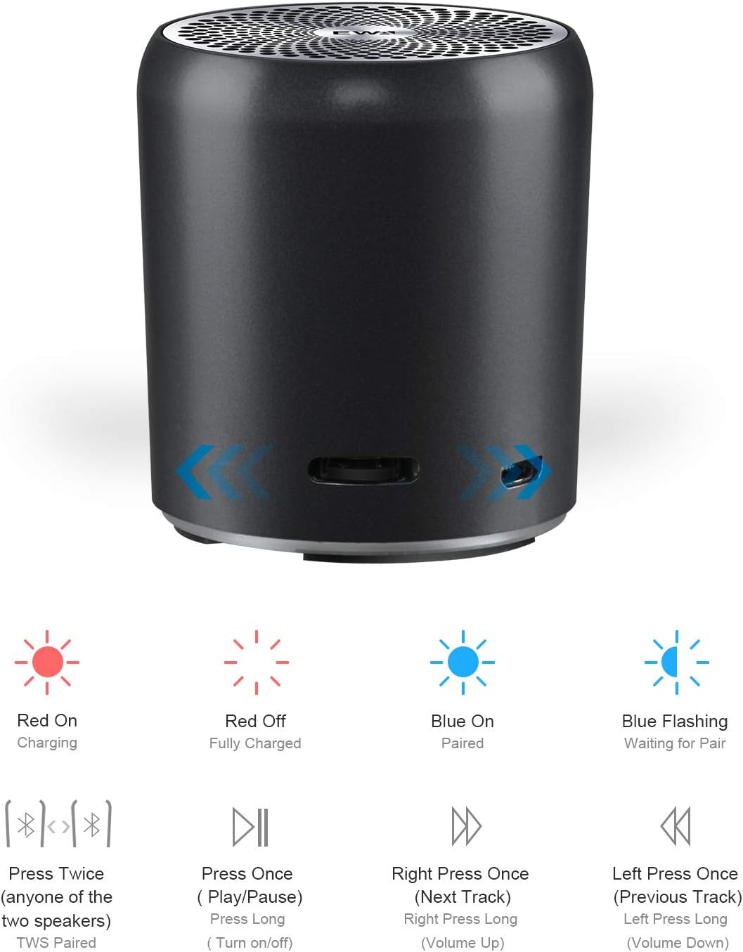 EWA A107 Portable Mini Waterproof Bluetooth Speaker 2