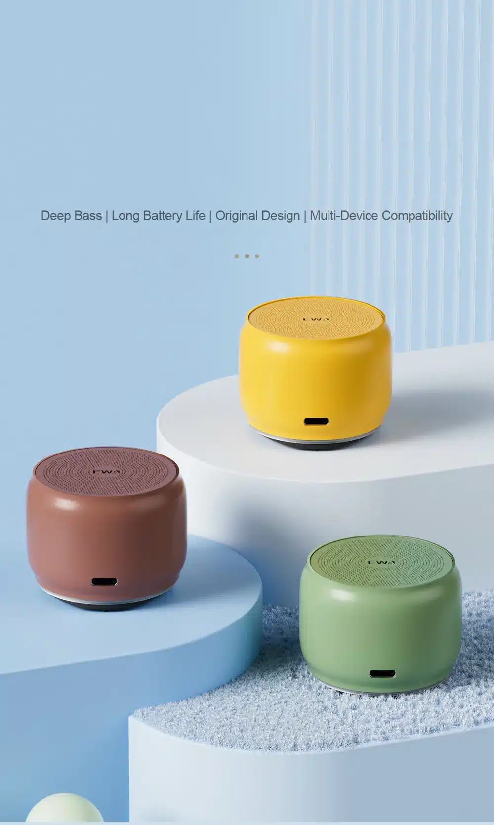 EWA A126 Metal Case Portable Speaker with Bass Radiator 3