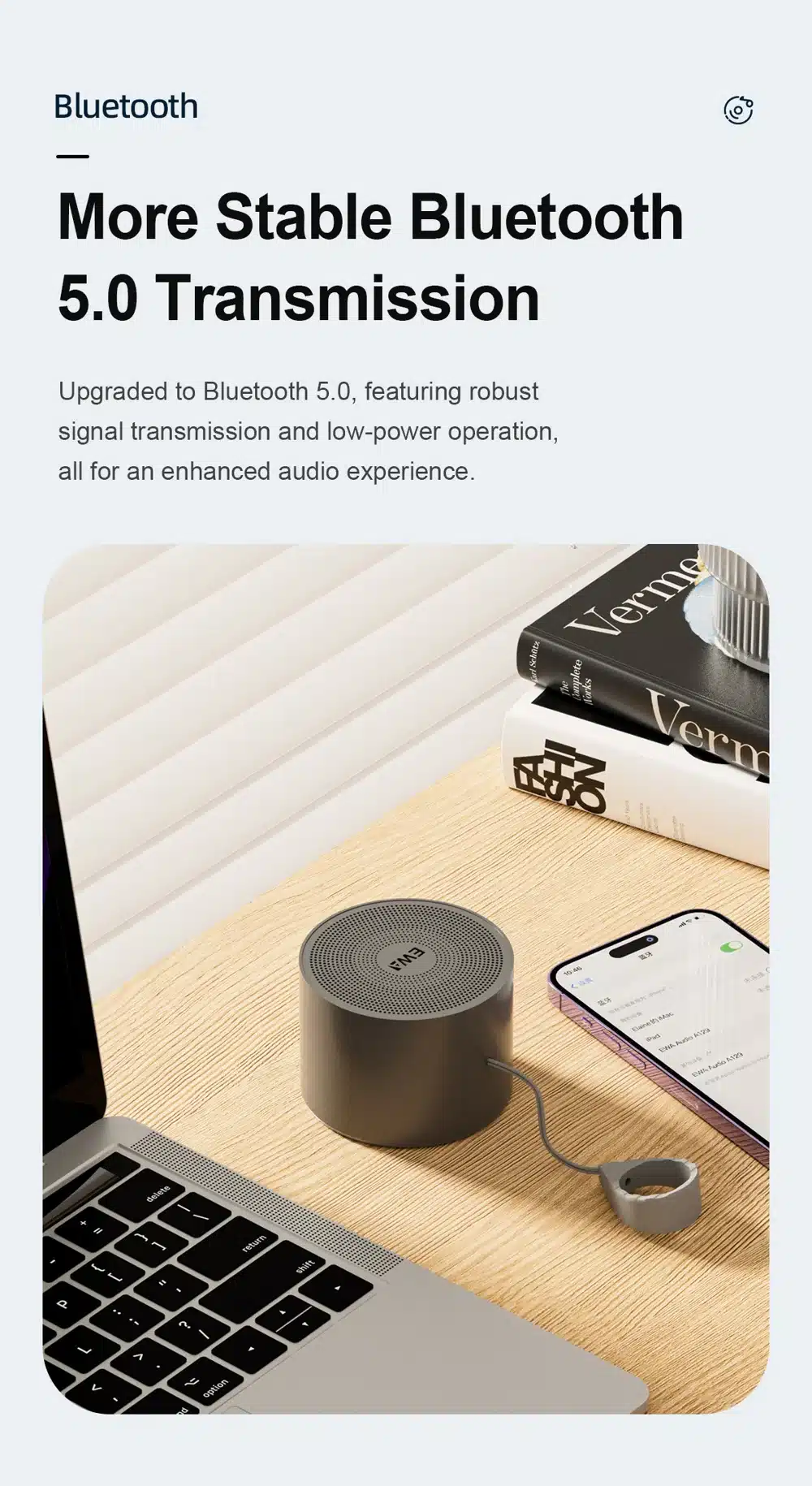 EWA A129 Metal Mini Bluetooth Speaker 1