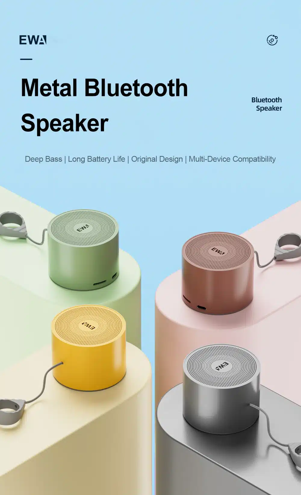 EWA A129 Metal Mini Bluetooth Speaker 3