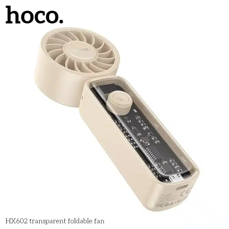 Hoco HX602 Transparent Foldable Handheld Fan 1
