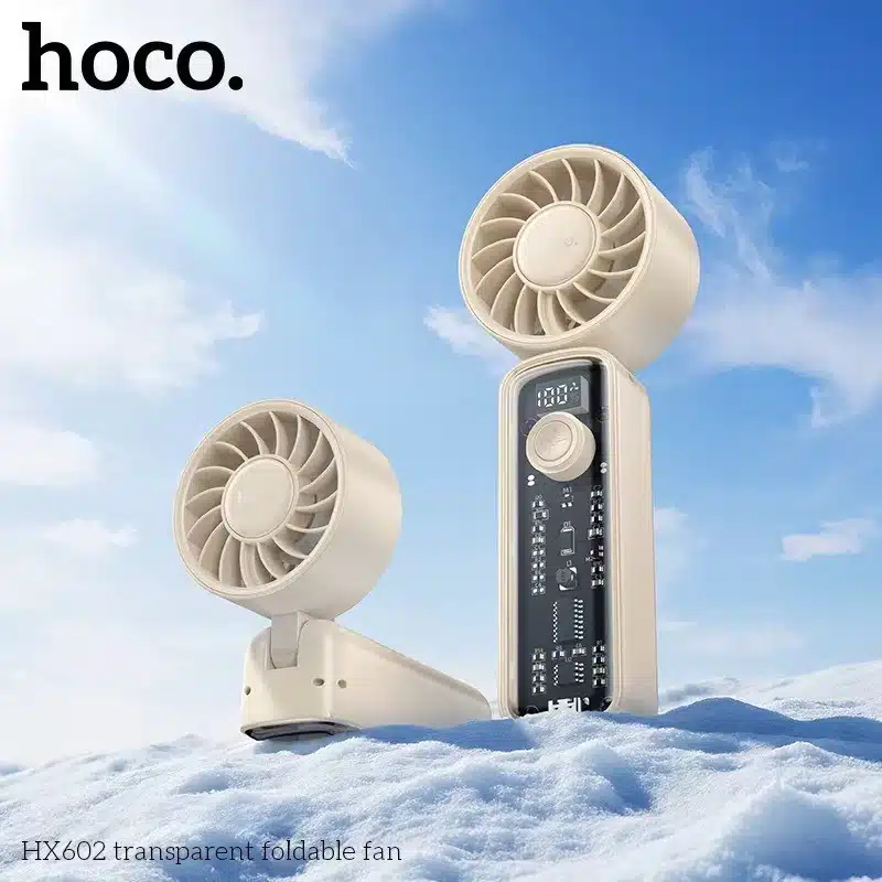 Hoco HX602 Transparent Foldable Handheld Fan 4