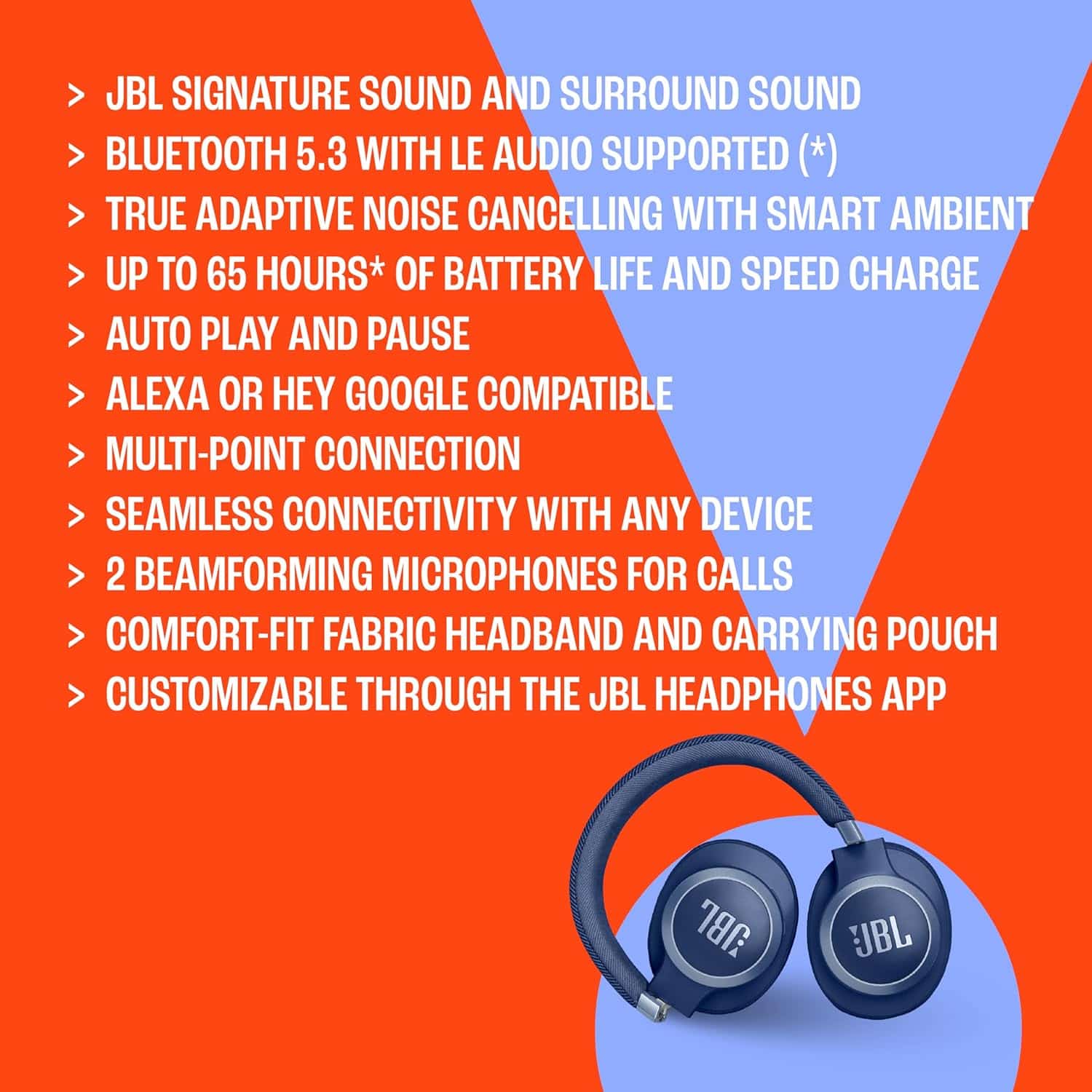 JBL Live 770NC Wireless Over Ear Headphones 2
