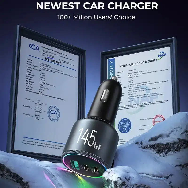 JOYROOM JR CCN07 145W 3 Port Car Charger 3