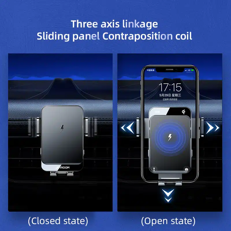 JOYROOM JR ZS219 Triaxial Electric Wireless Charging Car Holder 1